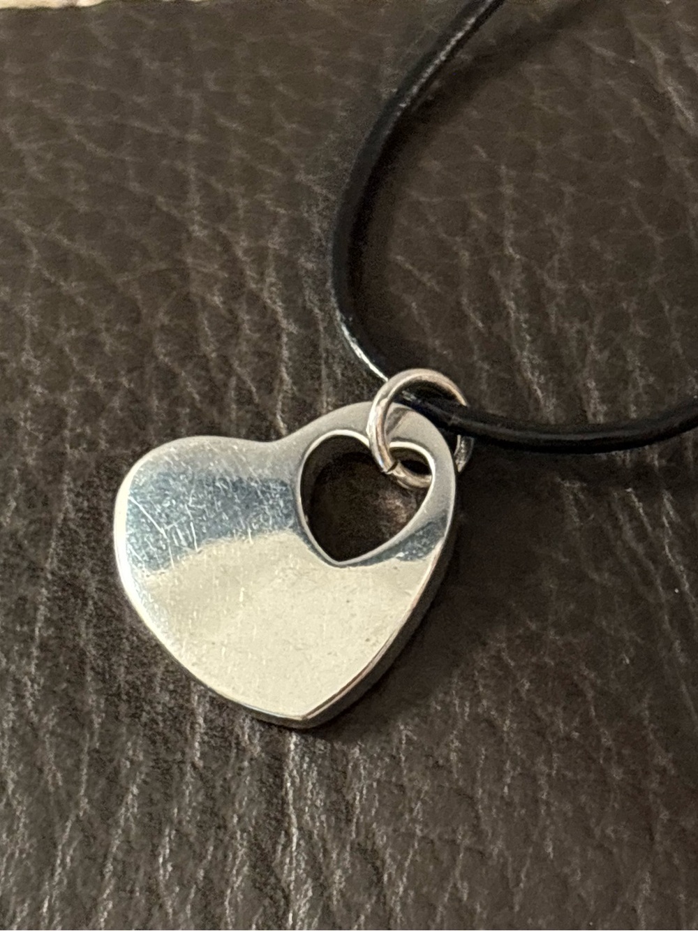 Sterling Silver Heart w/Cut Out
Heart Charm Pendant for Necklace